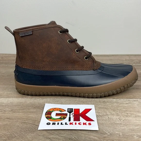 Men’s Sperry Breakwater Boot Memory Foam Brown/Navy - Picture 1 of 5